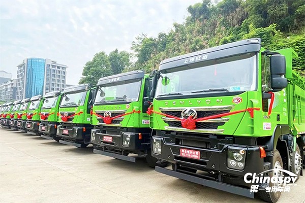 十年用車 就選紅巖，紅巖杰獅C6自卸車批量交付湖南懷化用戶