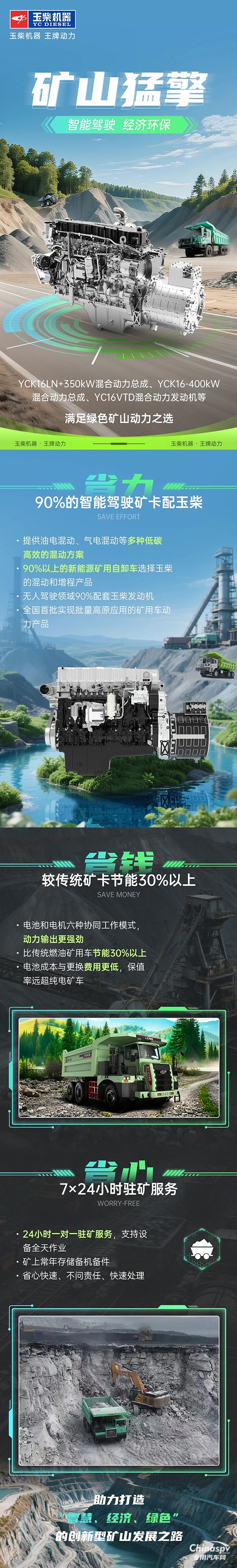 玉柴礦山猛擎助力礦山用戶省力、省錢、省心！