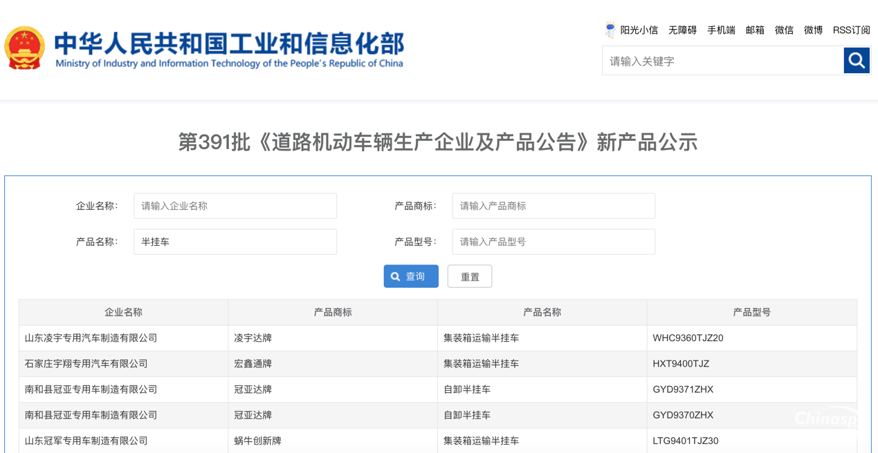 第391批次公告半掛車統(tǒng)計(jì)分析：3軸車占比近九成 中國(guó)第一汽車集團(tuán)數(shù)量位居榜首