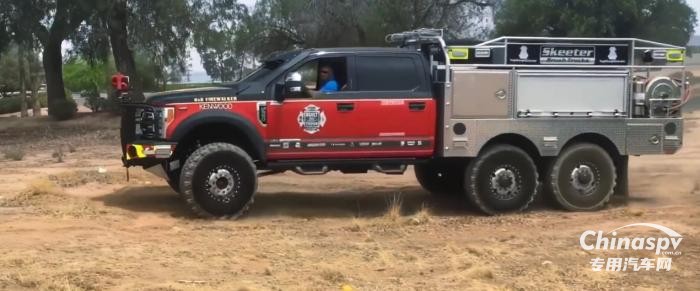 今日國外專用車推薦-高機動性的美國Firewalker皮卡消防車